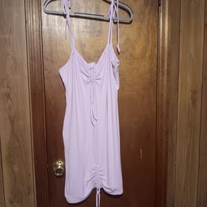 Chic Lilac Midi Dress with Adjustable Straps